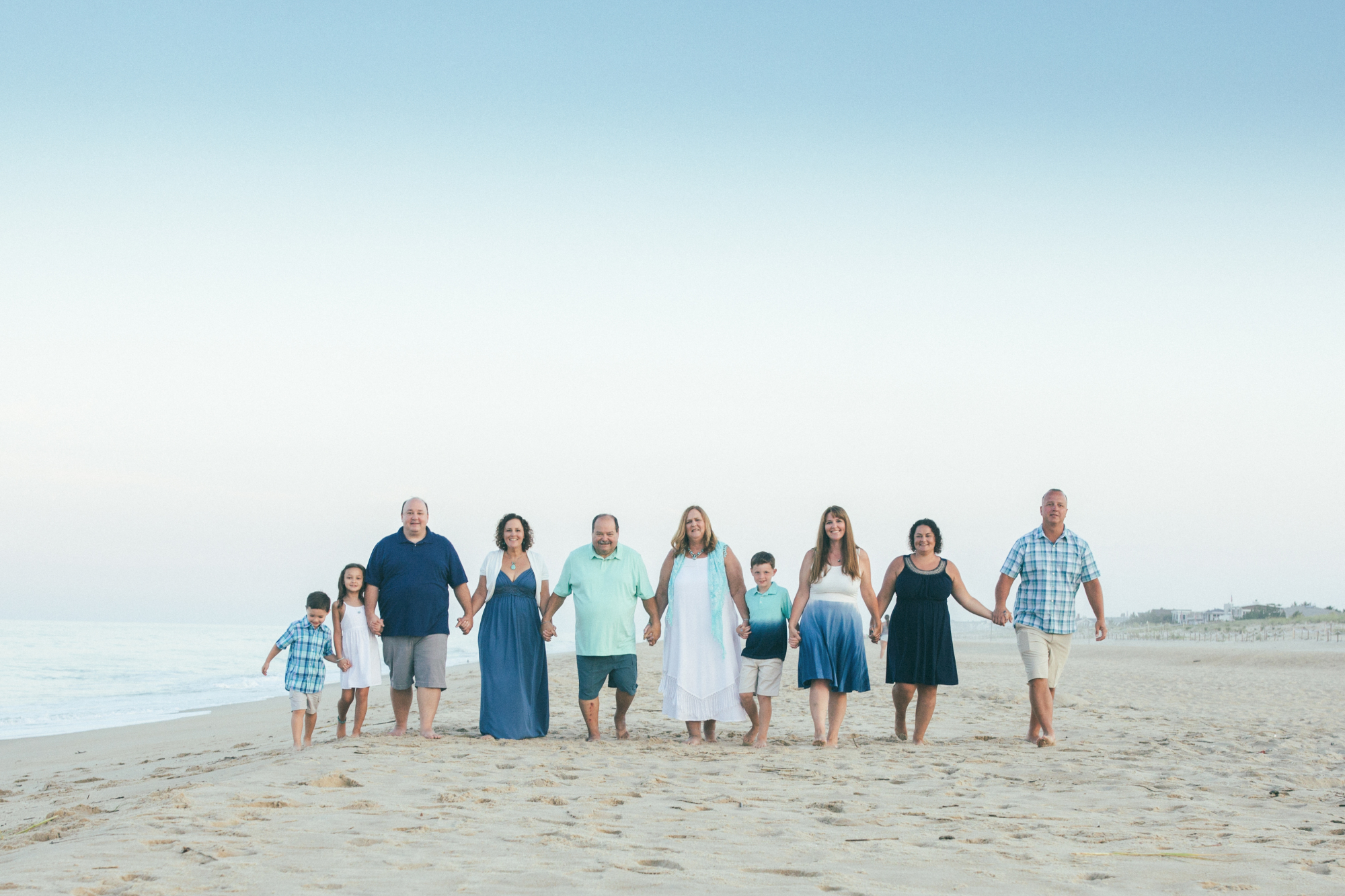 Golden hour family photography on the Delaware coast