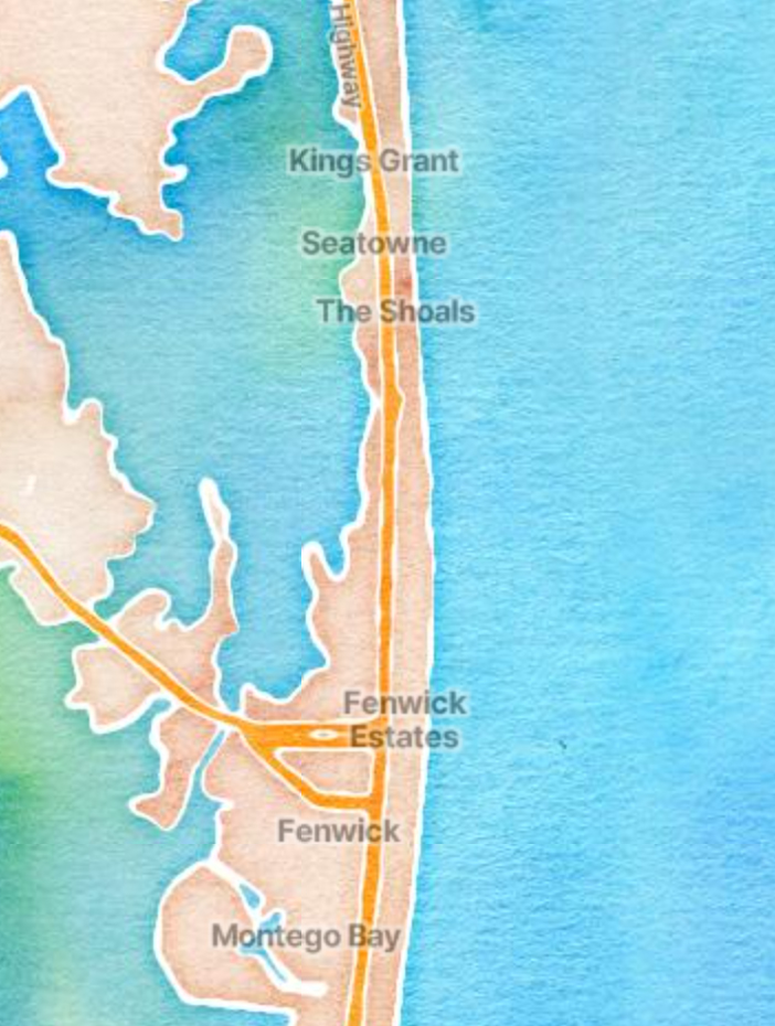 Map of Fenwick Island, Delaware